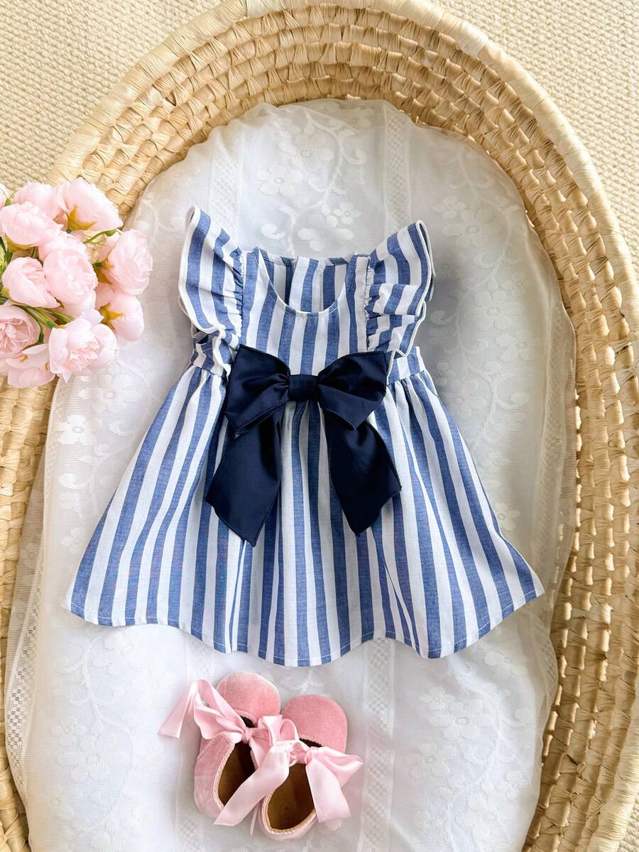 Baby Ditsy Floral Cinched Waist Dress for Cute Spring and Summer Wear