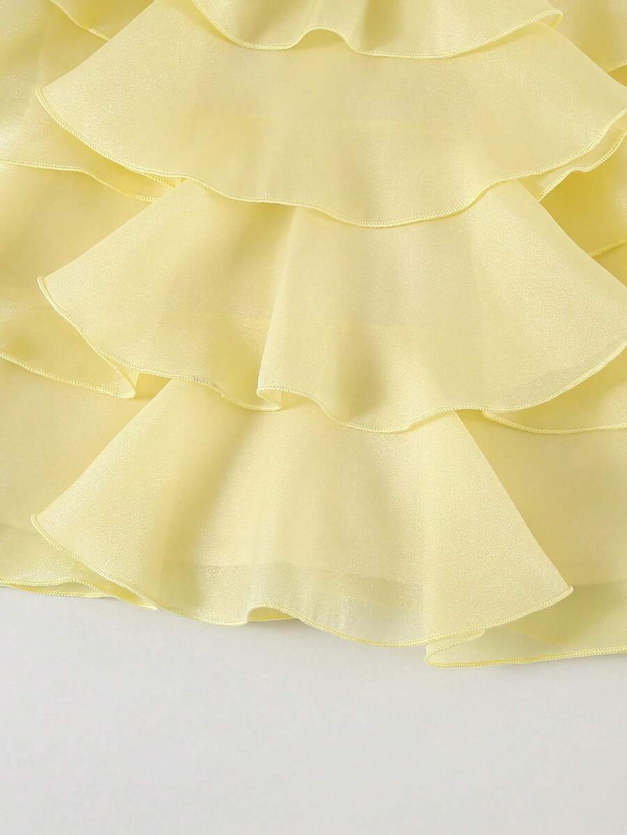 Toddler Girls Sleeveless Floral Sundress With Ruffle Detail Cute Party Wear
