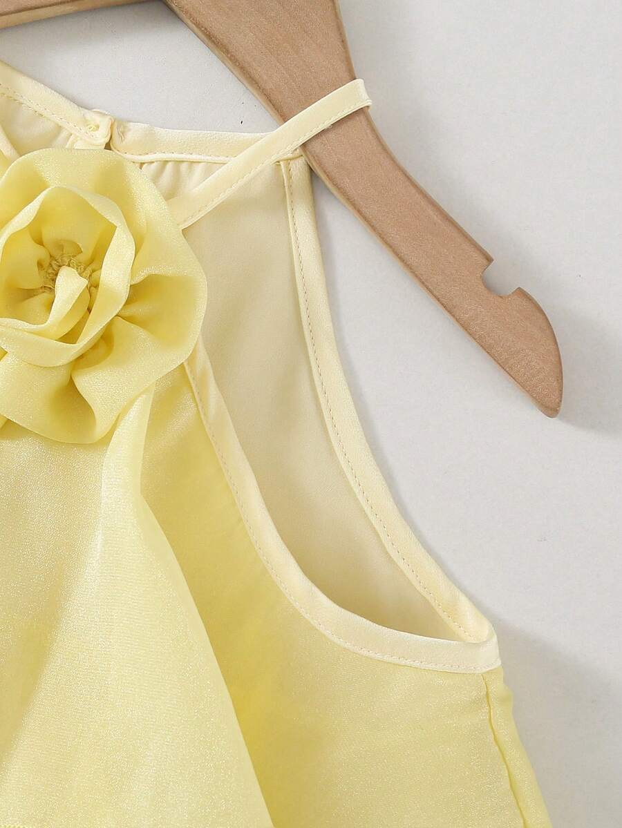 Toddler Girls Sleeveless Floral Sundress With Ruffle Detail Cute Party Wear