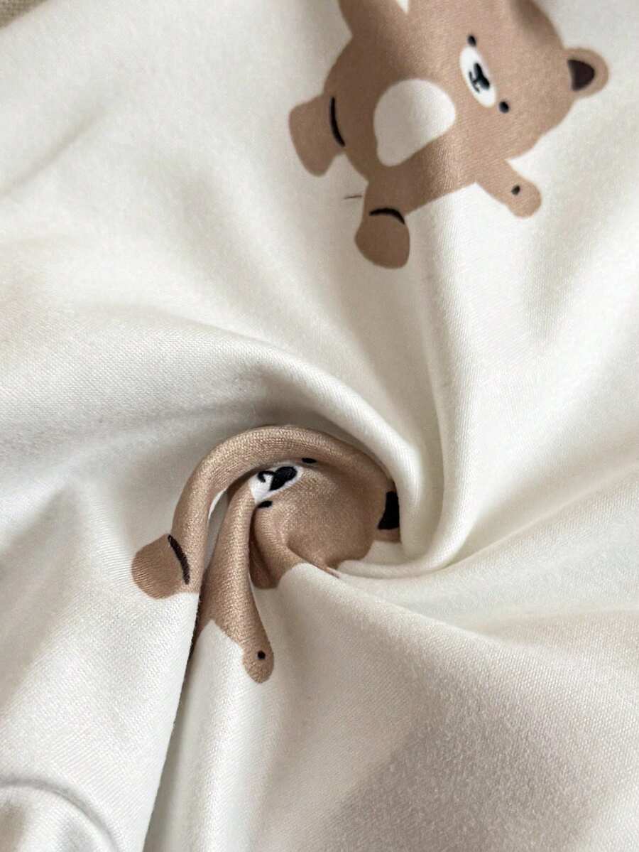 2PCS Baby Elephant Print Long Sleeve Romper Set for Cozy Autumn and Winter Wear