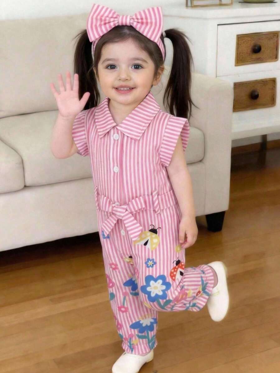 Striped Baby Romper Jumpsuit For Summer Vacation And Everyday Wear