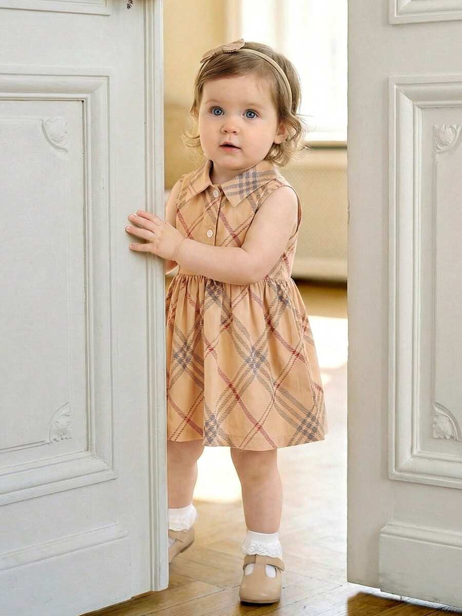 Kids Floral Print A-Line Dress With Bucket Hat Cute Summer Outing Clothing Set