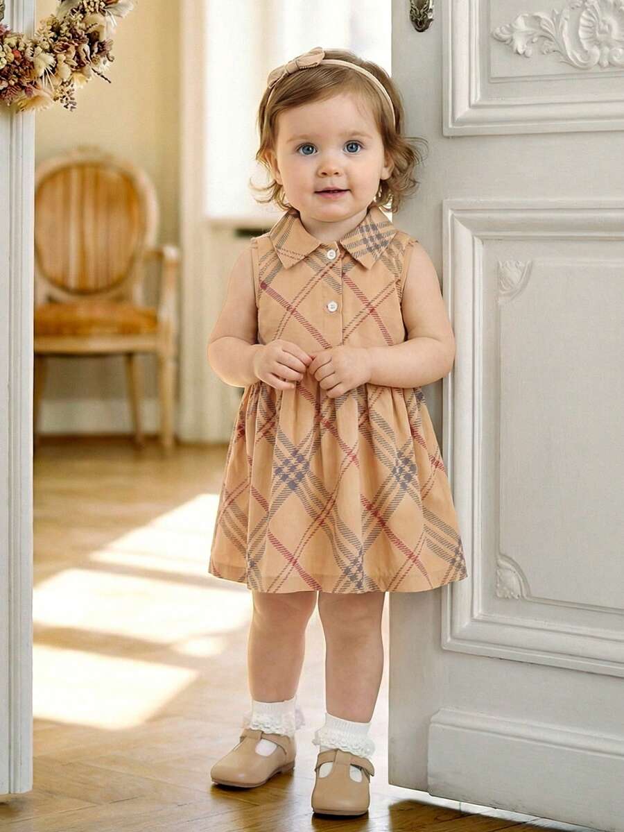 Kids Floral Print A-Line Dress With Bucket Hat Cute Summer Outing Clothing Set