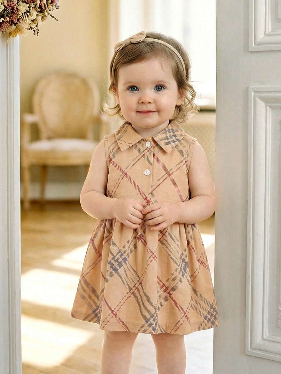 Kids Floral Print A-Line Dress With Bucket Hat Cute Summer Outing Clothing Set