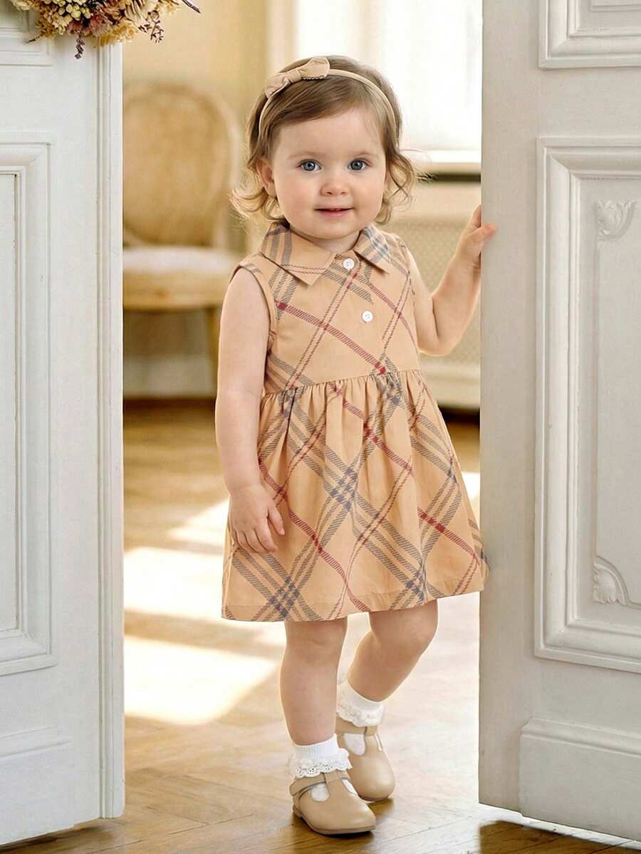 Kids Floral Print A-Line Dress With Bucket Hat Cute Summer Outing Clothing Set