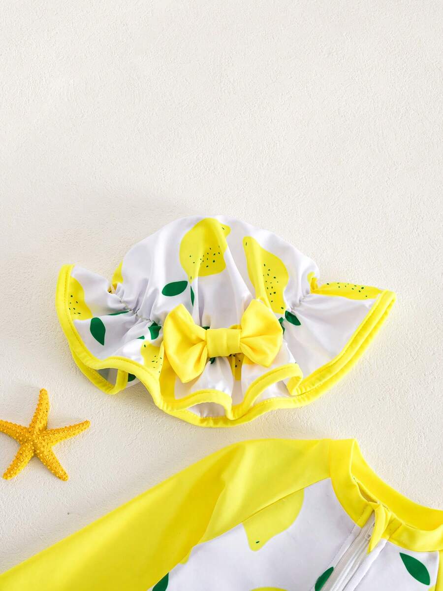 Cute Daisy And Strawberry Swimwear For Kids Girls Summer Vacation Wear