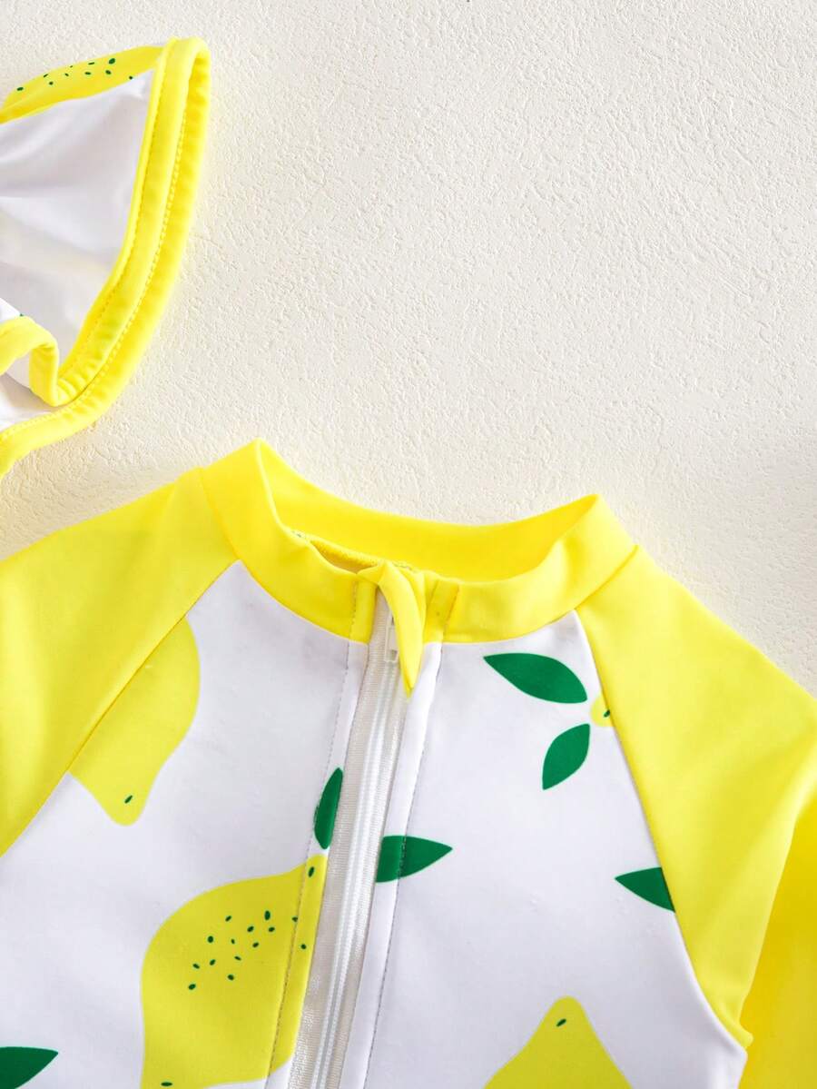Cute Daisy And Strawberry Swimwear For Kids Girls Summer Vacation Wear