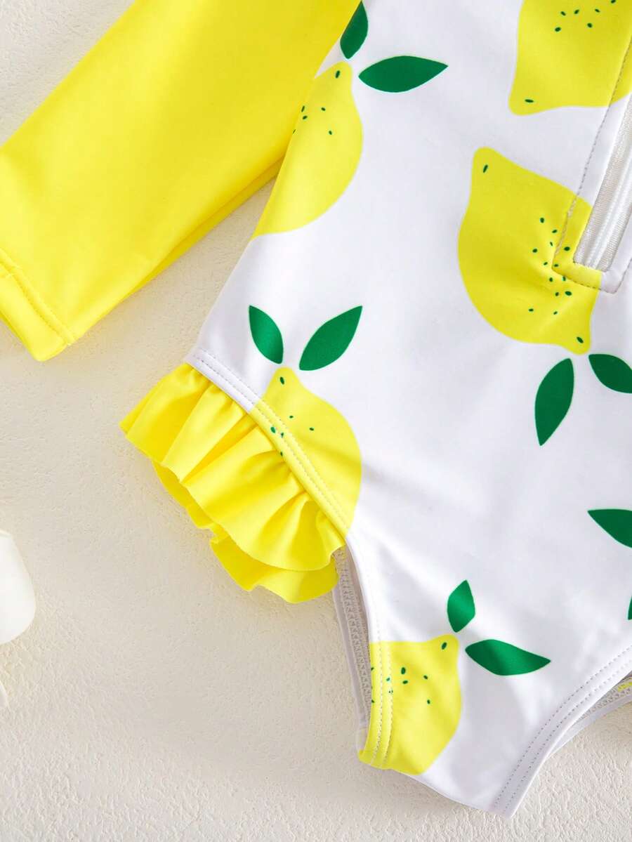 Cute Daisy And Strawberry Swimwear For Kids Girls Summer Vacation Wear