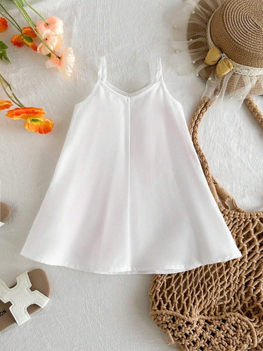 Toddler Girls Rainbow Stripe Sundress Loose Casual Beach Vacation Wear
