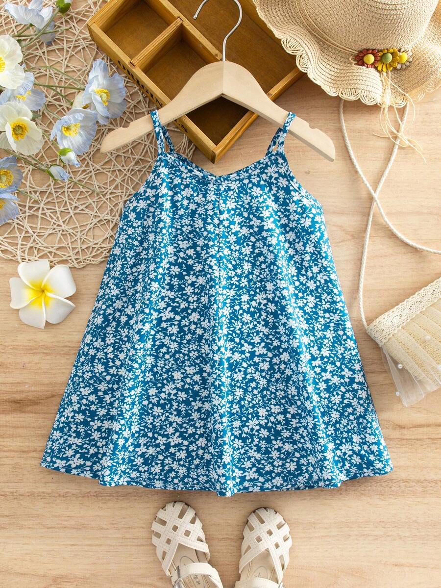 Toddler Girls Rainbow Stripe Sundress Loose Casual Beach Vacation Wear