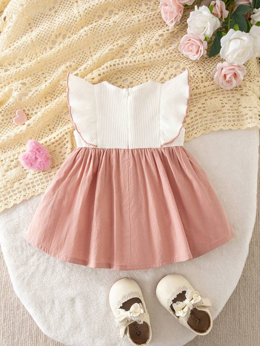 Baby Ditsy Floral Cinched Waist Dress for Cute Spring and Summer Wear