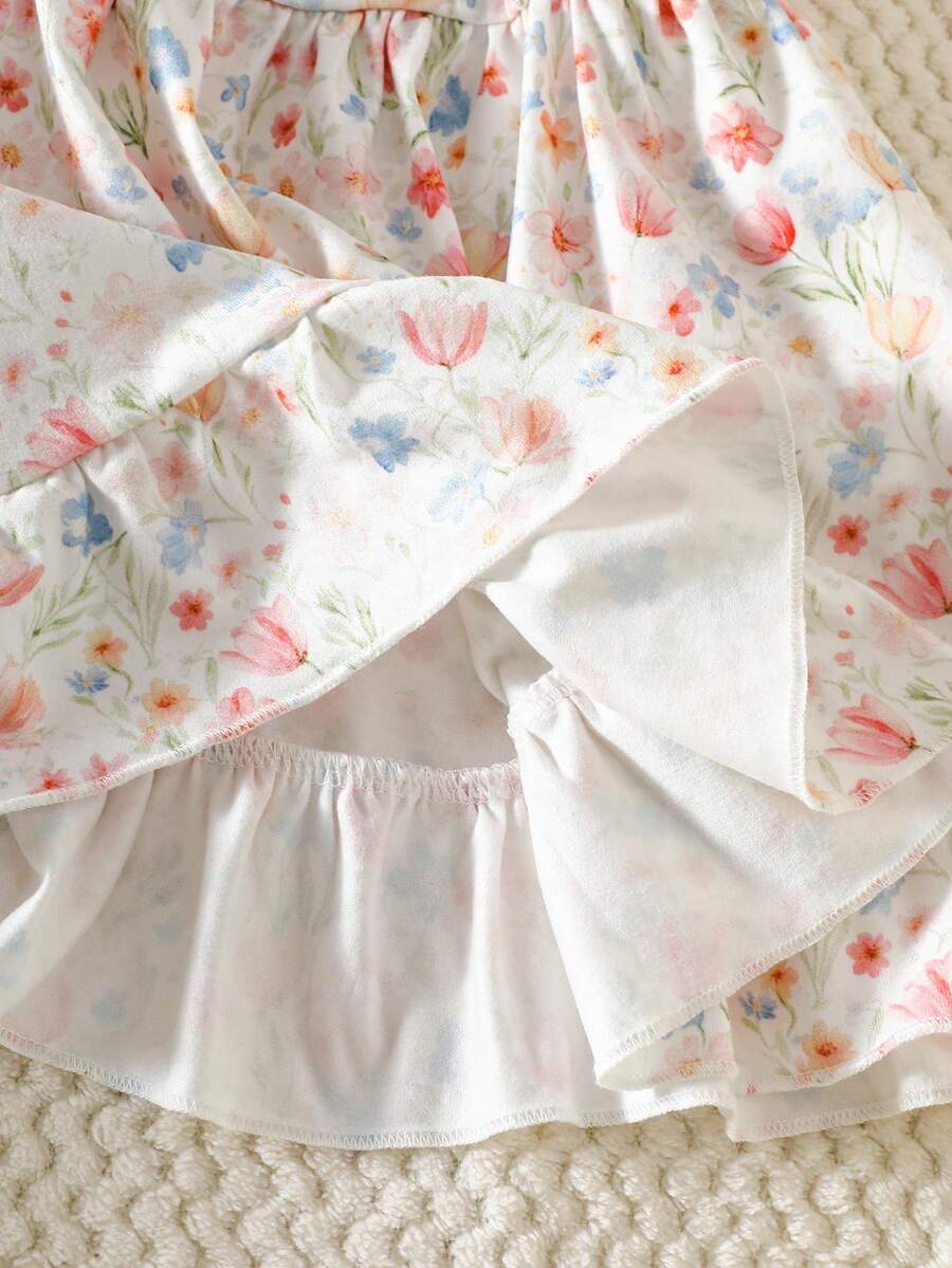 2PCS Baby Strawberry Plaid Dress and Bow Headband Set for Cute Spring and Summer Outings