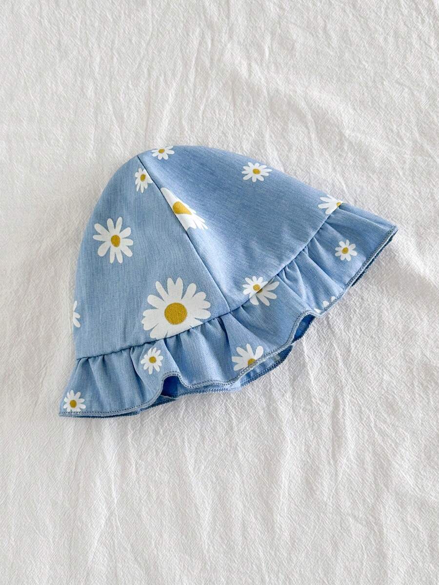 Baby Cherry Print Sleeveless Dress and Red Hat Set for Cute Summer Outings