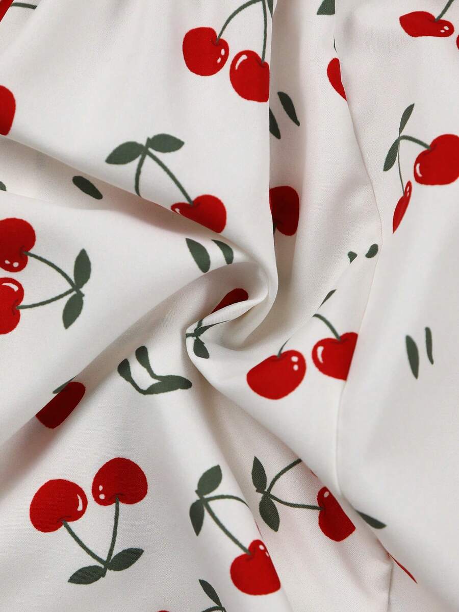 Ruffle Collar Floral Print Sleeveless Dress for Baby Girls