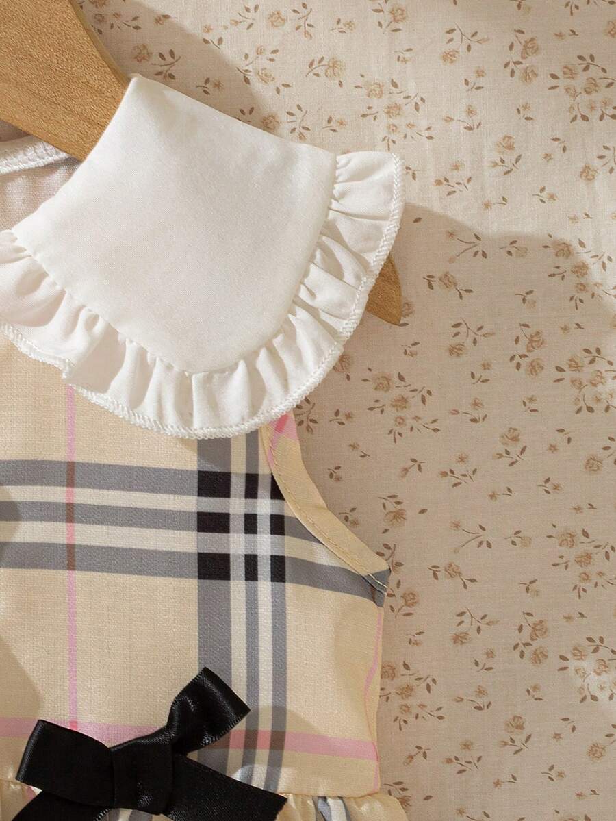 Kids Floral Print A-Line Dress With Bucket Hat Cute Summer Outing Clothing Set
