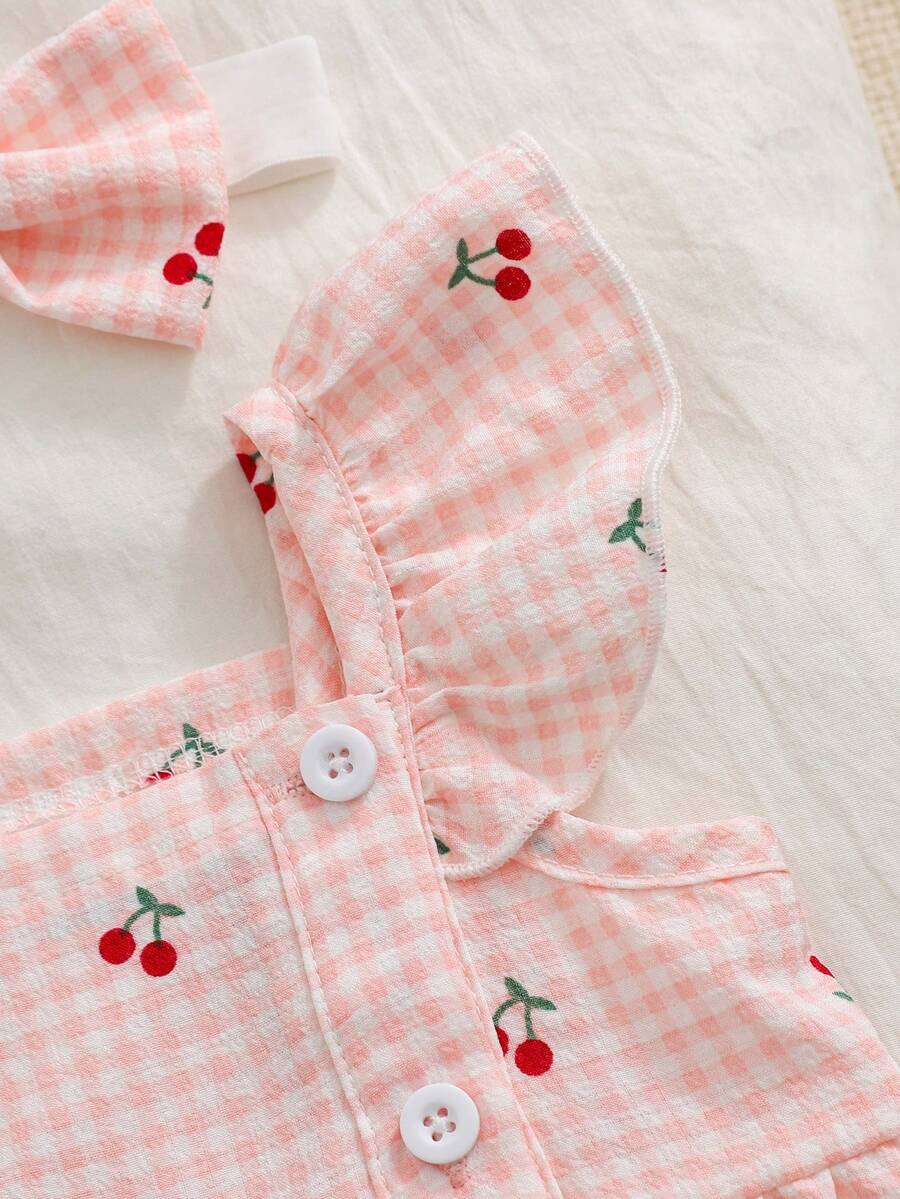 2PCS Baby Watercolor Floral Dress and Hairband Set for Cute Summer Outings