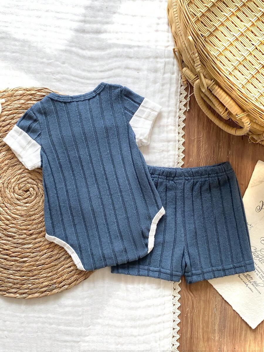 Baby Lion Print Romper and Shorts Set for Daily Wear and Photoshoots