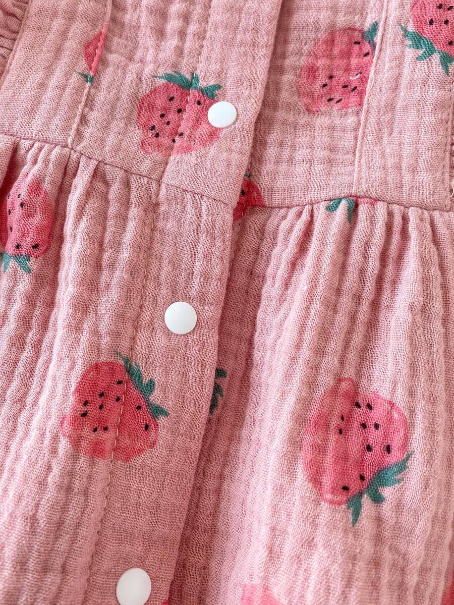 Baby Daisy Print Ruffled Hem Dress for Cute Summer Daily Wear