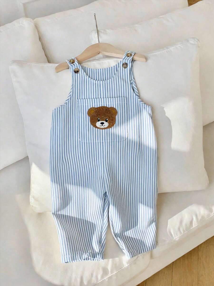 Unisex Baby Cute Denim Bib Pants Casual Overall Outfit for Spring Summer Autumn Wear