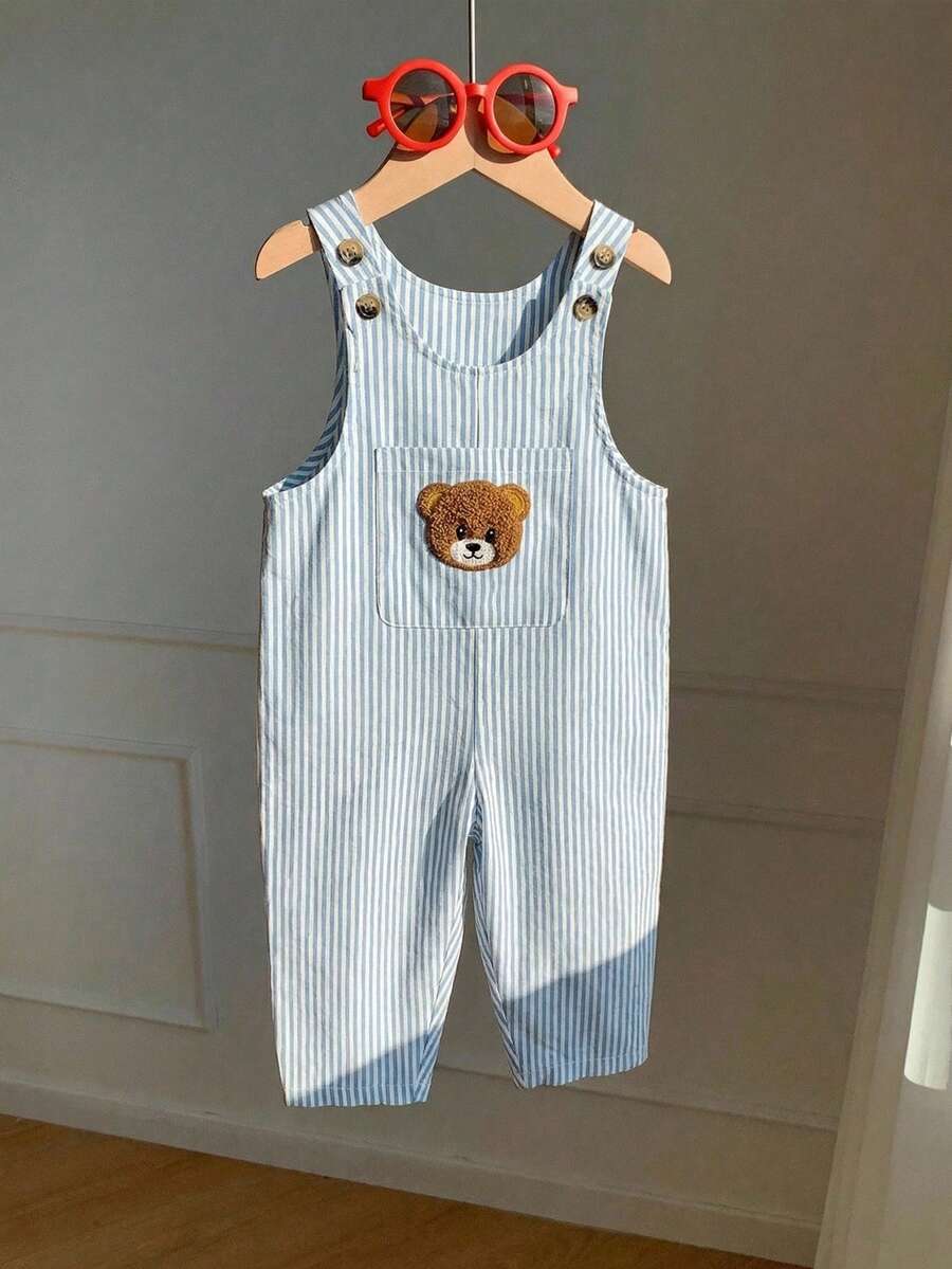 Unisex Baby Cute Denim Bib Pants Casual Overall Outfit for Spring Summer Autumn Wear