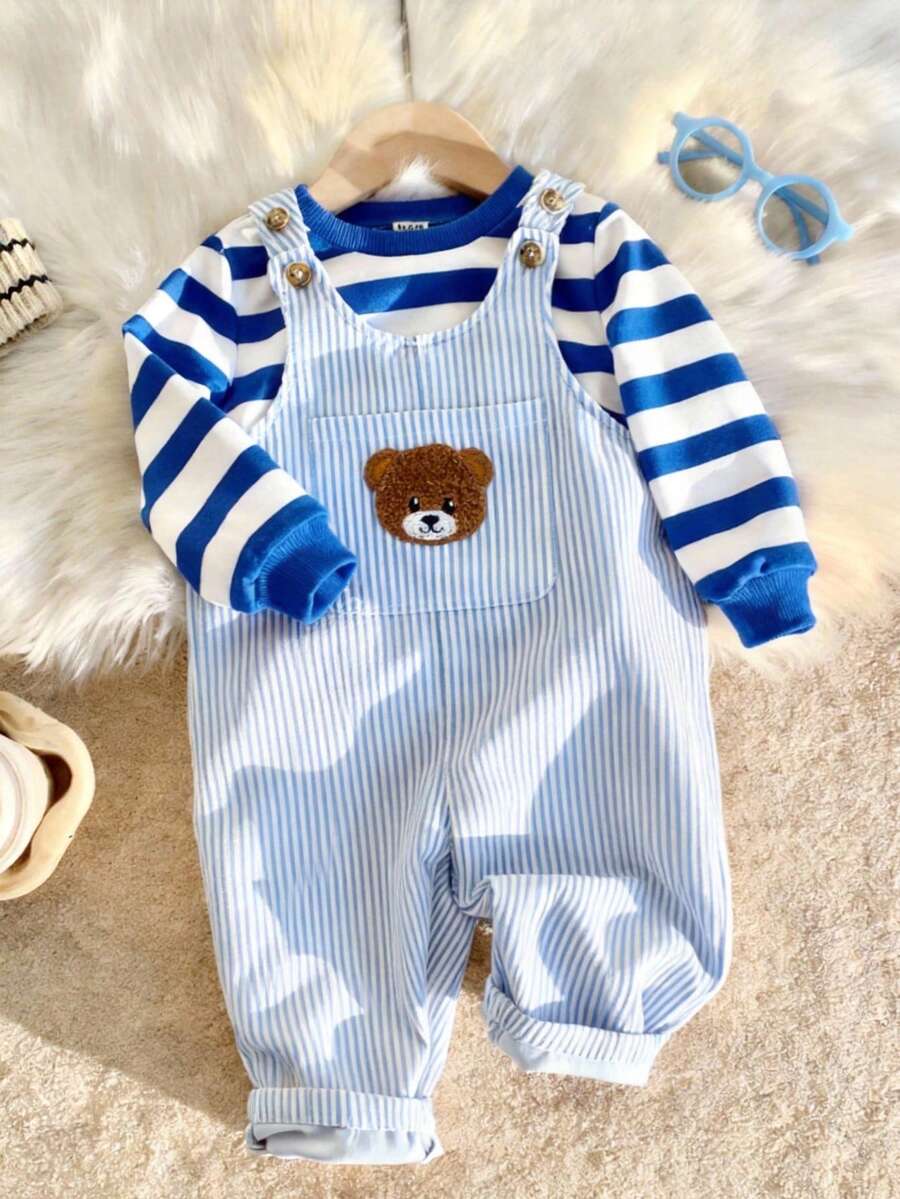 Unisex Baby Cute Denim Bib Pants Casual Overall Outfit for Spring Summer Autumn Wear