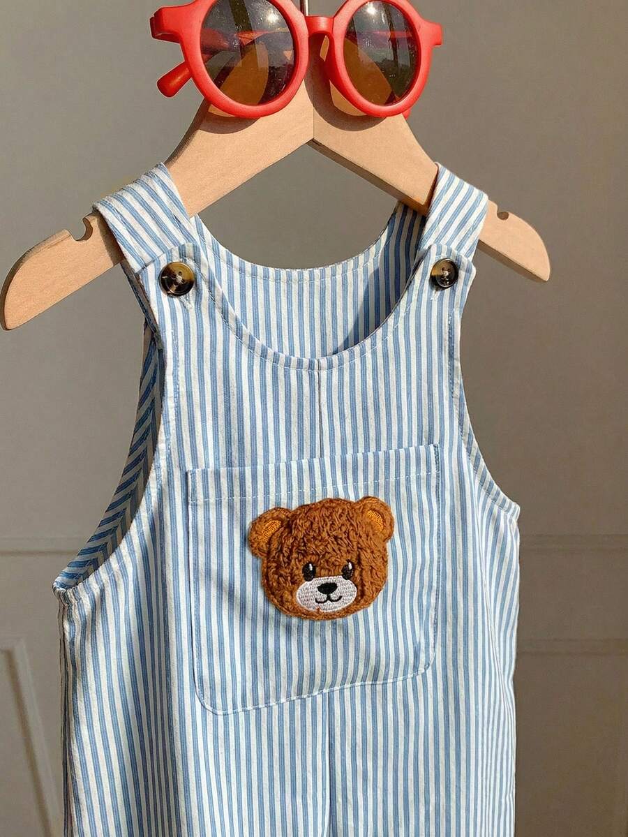 Unisex Baby Cute Denim Bib Pants Casual Overall Outfit for Spring Summer Autumn Wear