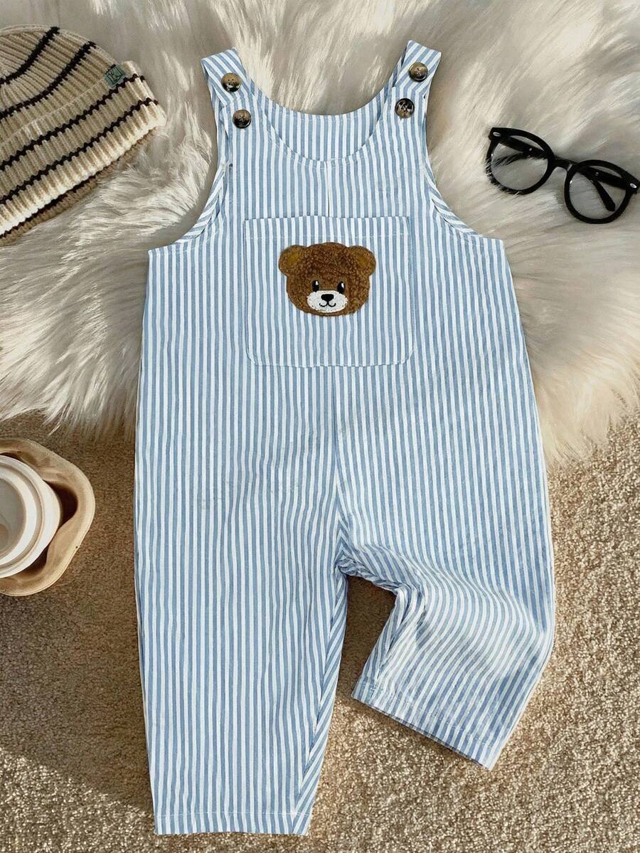 Unisex Baby Cute Denim Bib Pants Casual Overall Outfit for Spring Summer Autumn Wear