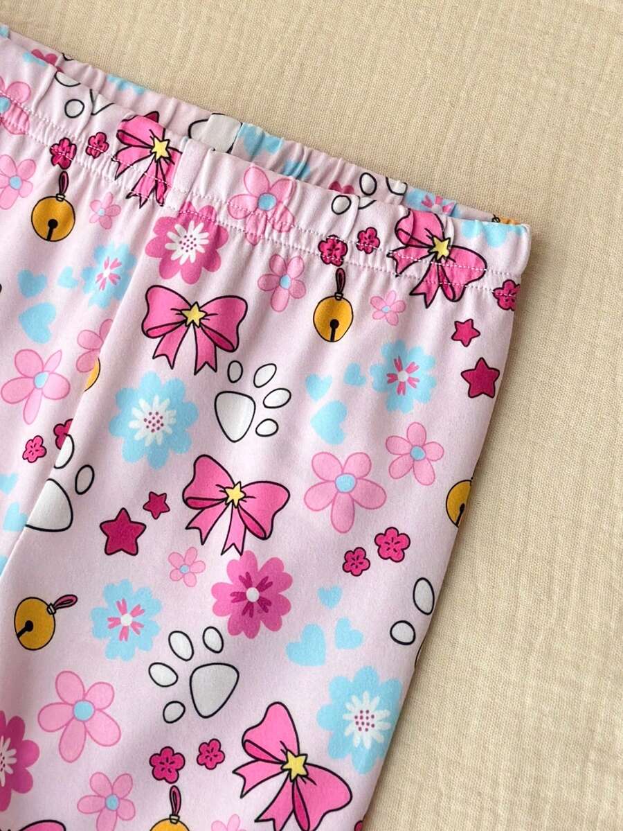 Baby Strawberry Print Short Sleeve Pajama Set for Cozy Summer Sleepwear