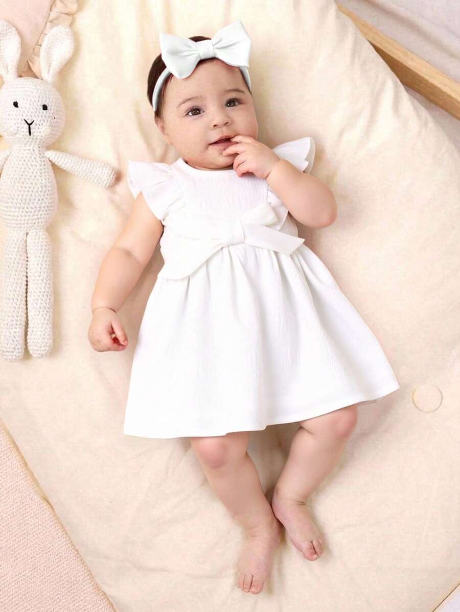 Baby Red Ruffle Waist Dress for Cute Elegant Summer Wear