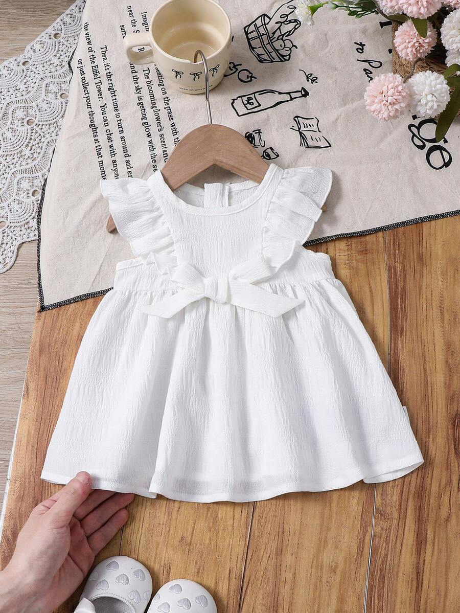 Baby Red Ruffle Waist Dress for Cute Elegant Summer Wear