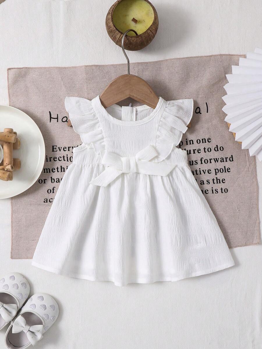 Baby Red Ruffle Waist Dress for Cute Elegant Summer Wear