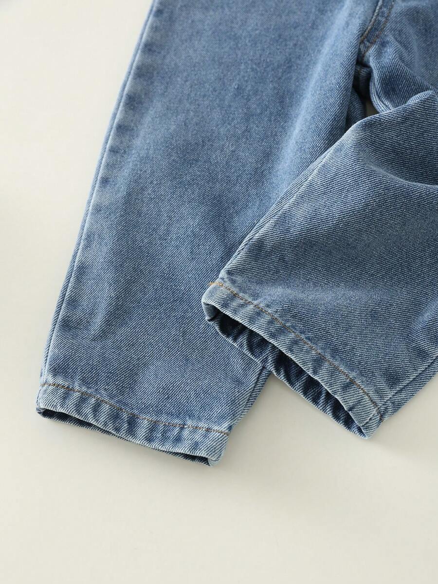 Unisex Baby Cute Denim Bib Pants Casual Overall Outfit for Spring Summer Autumn Wear