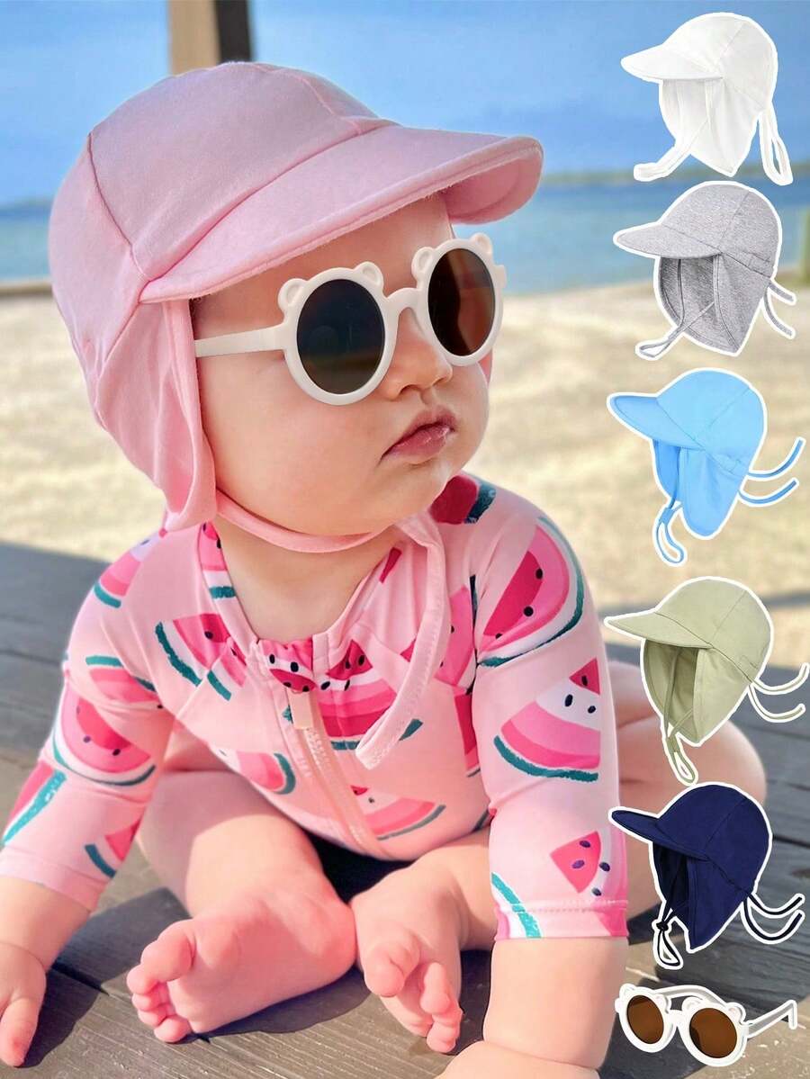 Baby Sun Hat Set UPF 50+ UV Protection Toddler Bucket Hat for Boys and Girls