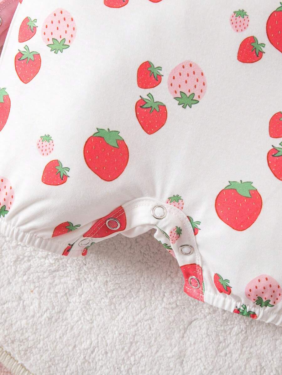 Newborn Soft Knit Summer Romper Set - 3pcs Cute Cartoon Graphic Outfits