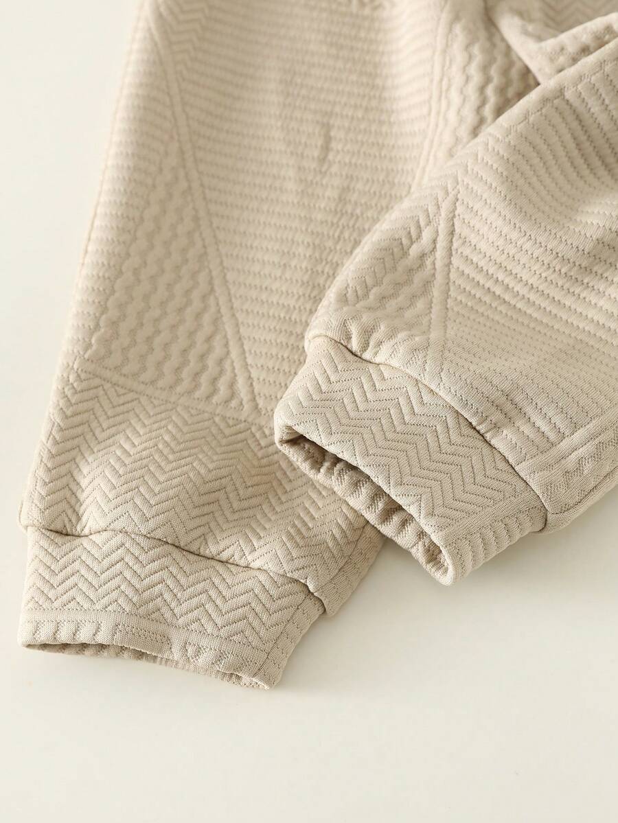 Baby Boy Letter Print T Shirt and Large Pocket Pants 2 Piece Casual Outfit Set for Spring Summer Autumn