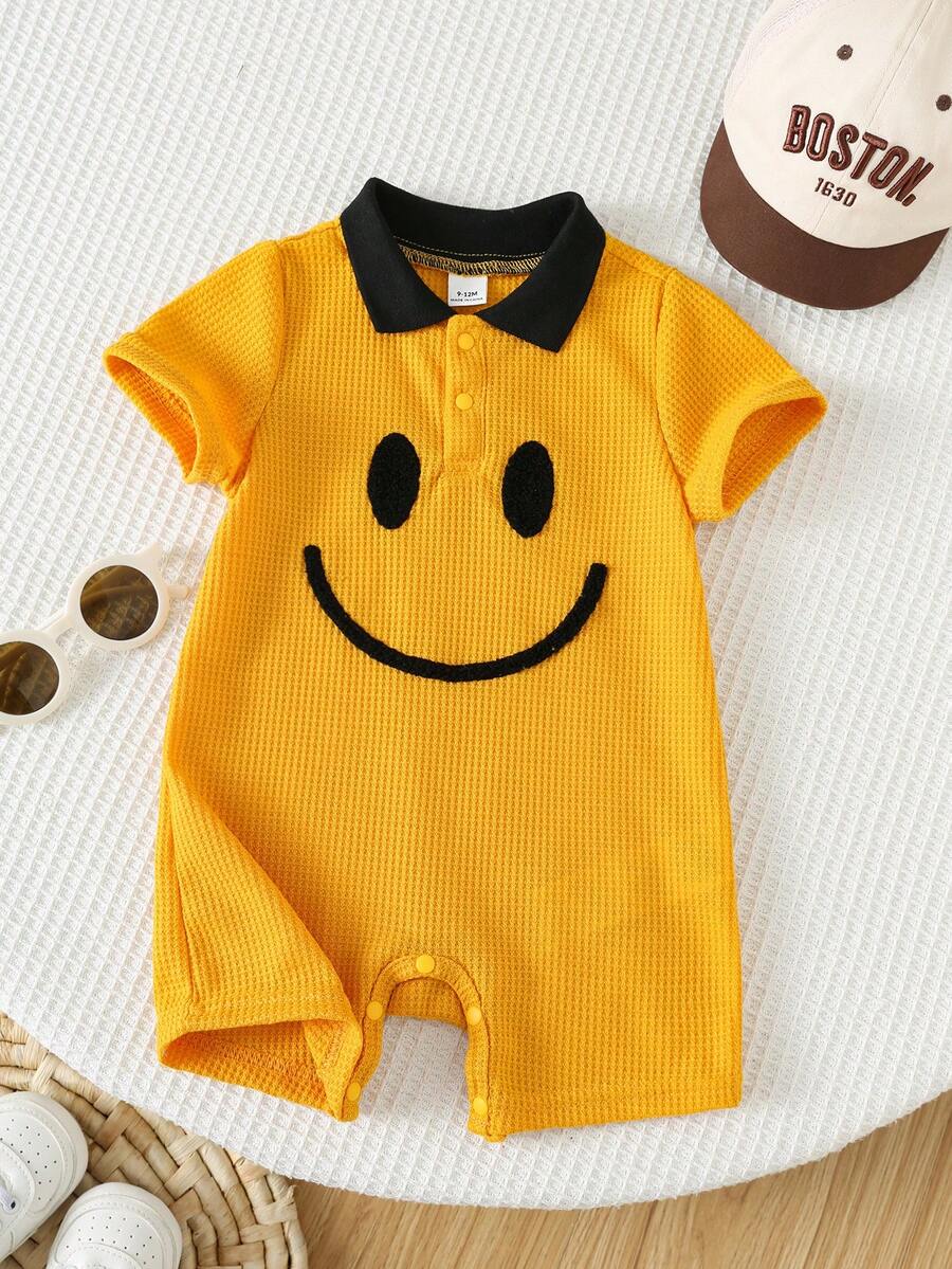 Unisex Newborn Baby Contrast Color Football Jersey Romper Short Sleeve Summer Outfit for Baby Boys Girls