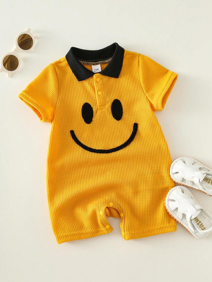 Unisex Newborn Baby Contrast Color Football Jersey Romper Short Sleeve Summer Outfit for Baby Boys Girls