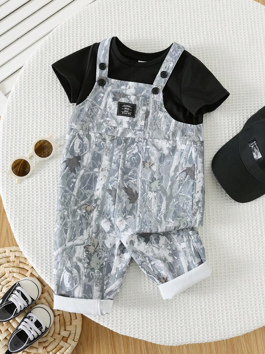 Unisex Baby Cute Denim Bib Pants Casual Overall Outfit for Spring Summer Autumn Wear