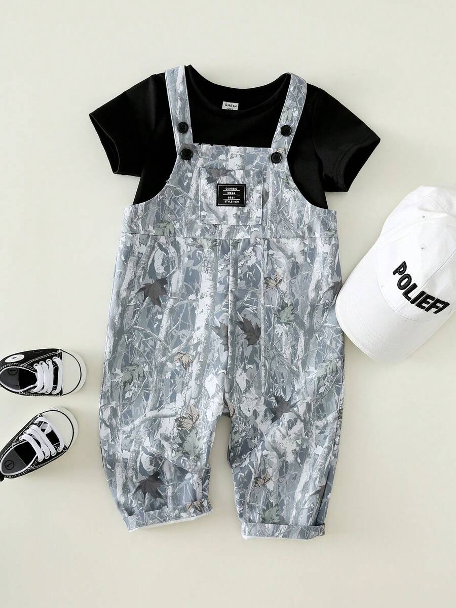Unisex Baby Cute Denim Bib Pants Casual Overall Outfit for Spring Summer Autumn Wear