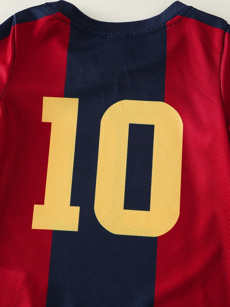 Unisex Newborn Baby Contrast Color Football Jersey Romper Short Sleeve Summer Outfit for Baby Boys Girls