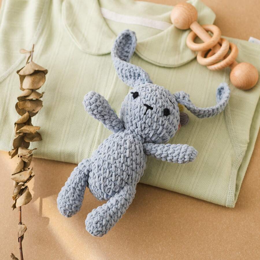 Handmade Woven Baby Rattle Toys Animal Shaped Interactive Gift Set
