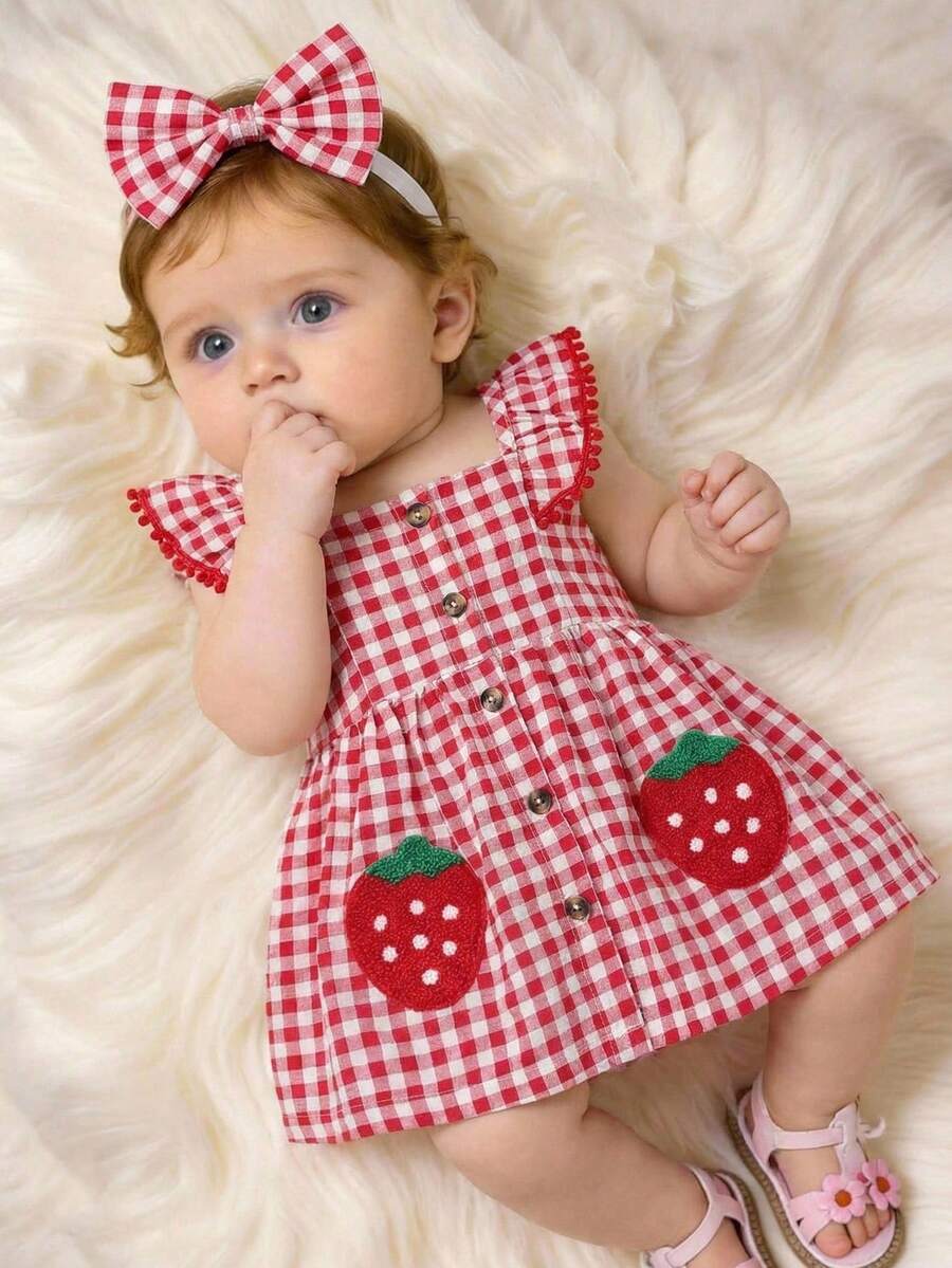 2PCS Baby Watercolor Floral Dress and Hairband Set for Cute Summer Outings