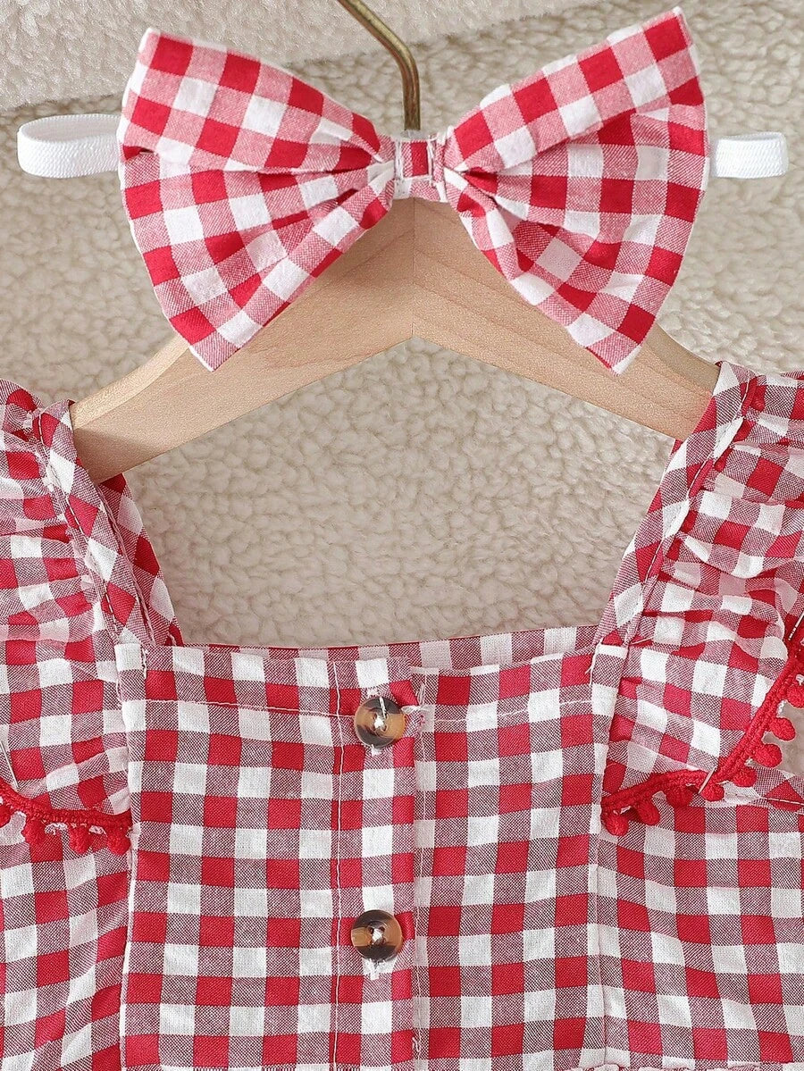 2PCS Baby Watercolor Floral Dress and Hairband Set for Cute Summer Outings