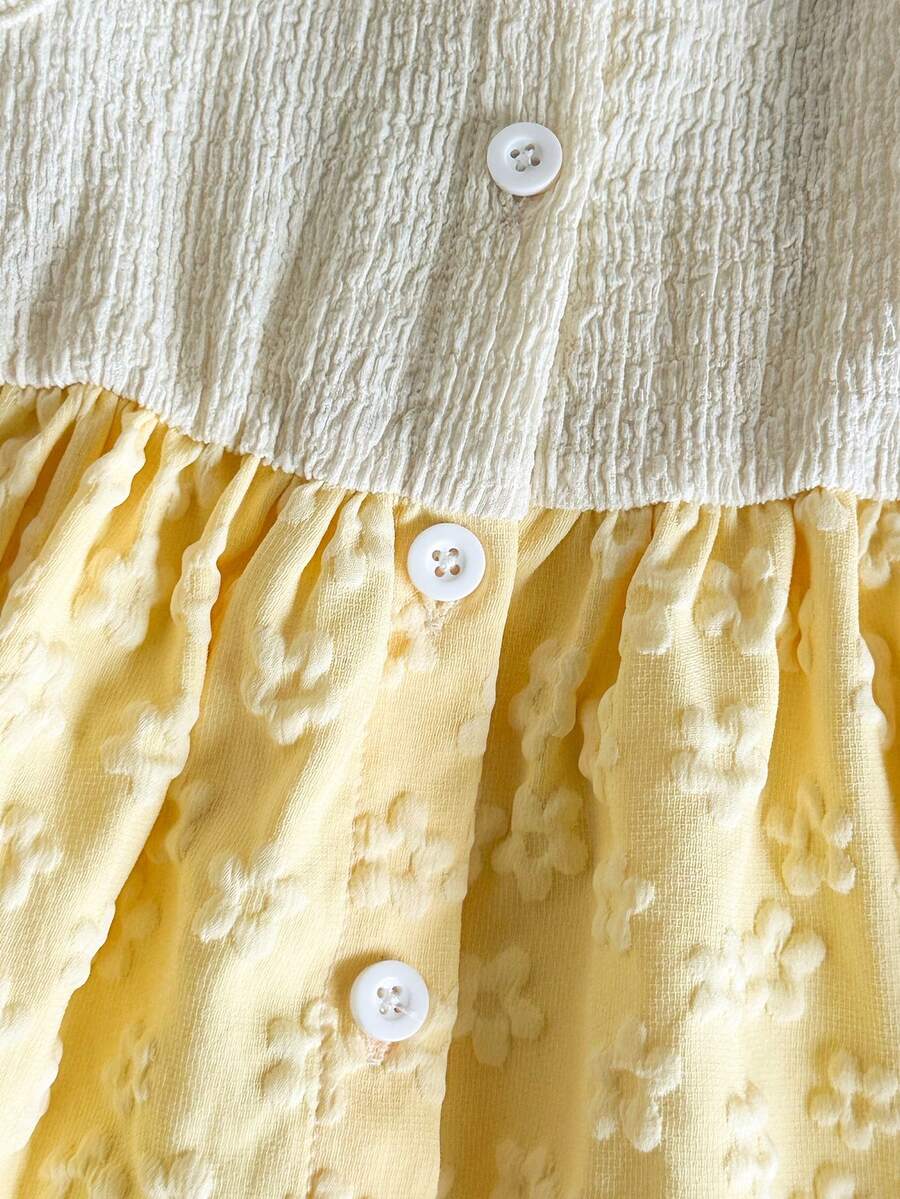 Baby Lace Collar Pink Bow Dress for Elegant Retro Summer Wear