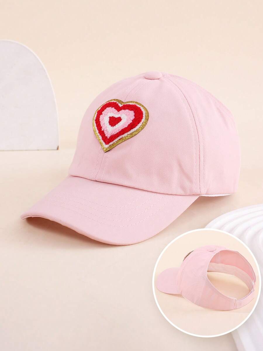 Butterfly Patch Ponytail Baseball Cap for Kids Summer Outdoor Wear