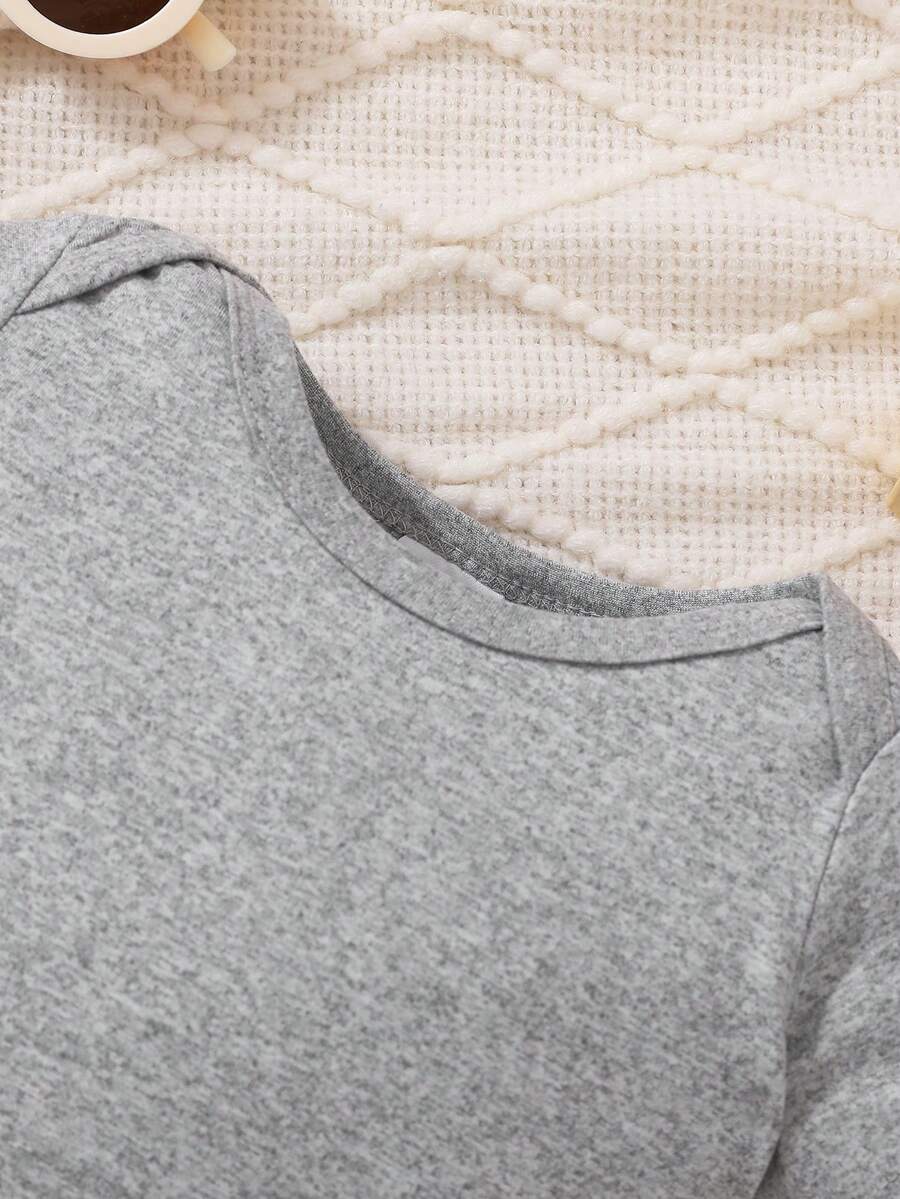 Letter Print Short Sleeve Baby Crawler for Cute Casual Daily Wear