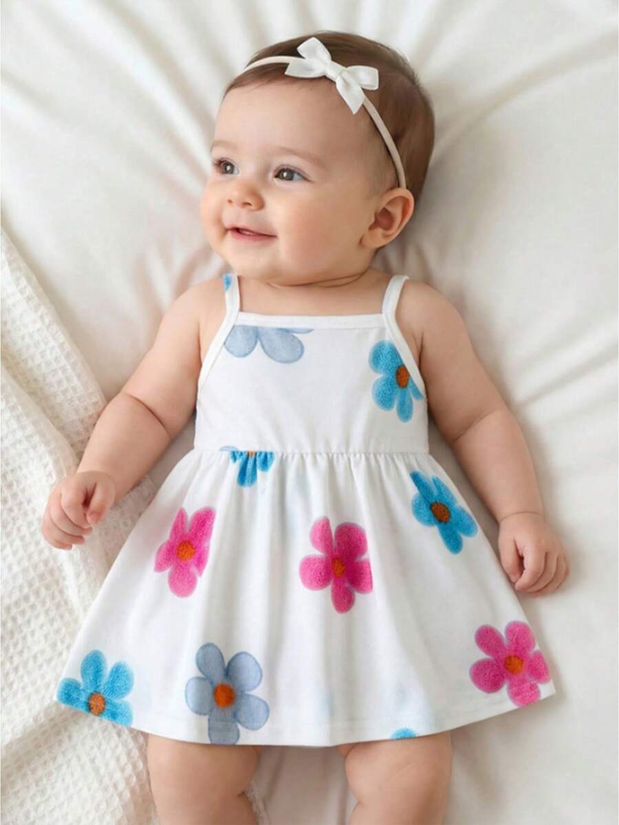 Baby Blue Plaid Floral Embroidered Cami Dress for Cute Spring and Summer Outings
