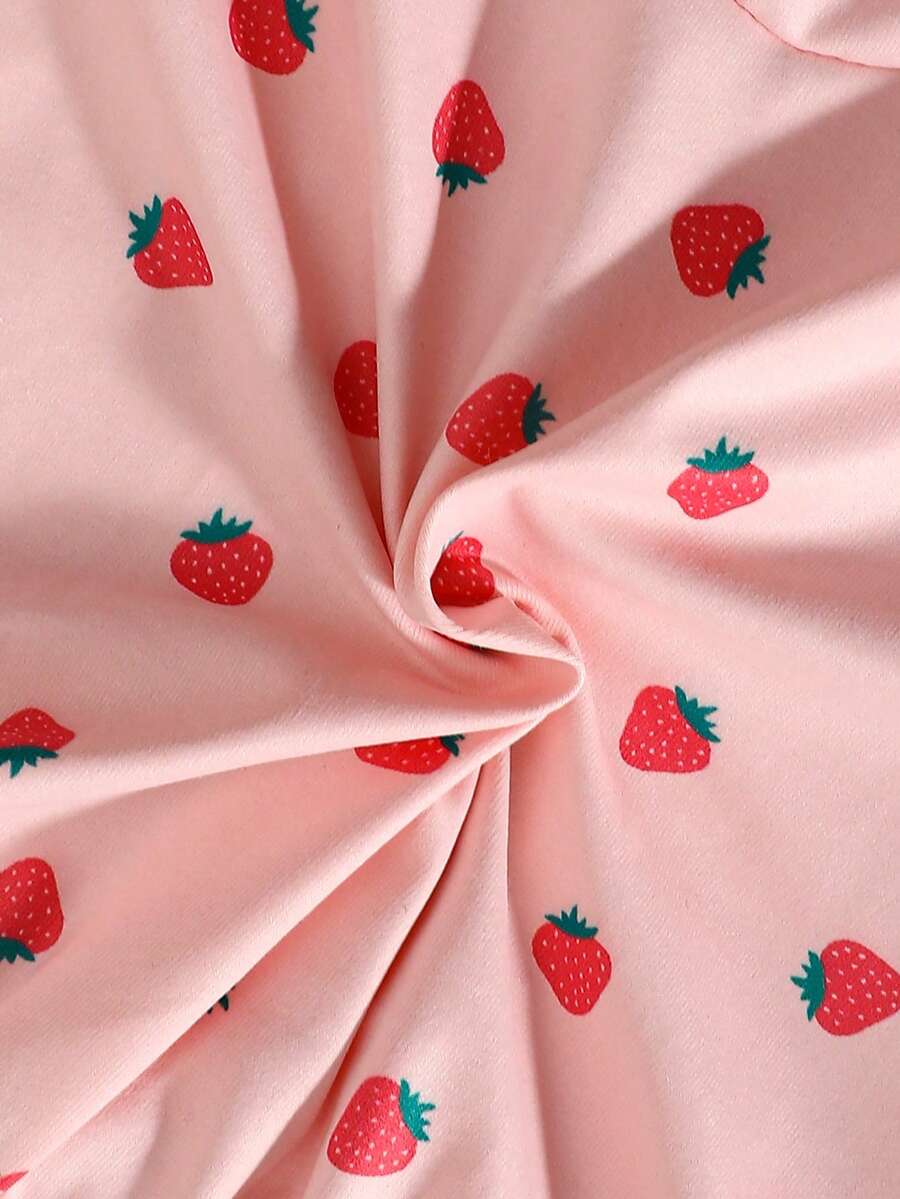 Baby Embroidered Bubble Sleeve Jumpsuit Shorts for Cute Summer Daily Wear