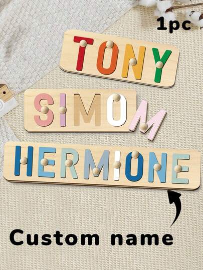 Personalized Wooden Name Sign Custom Letter Wall Decor Handmade Room and Home Decoration Gift