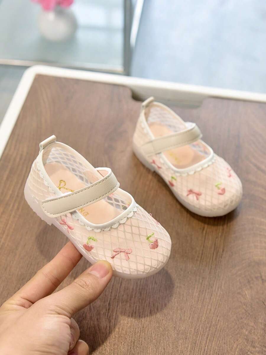 Toddler Girl Breathable Mesh Lace Sandals - Non-Slip Summer Princess Flats